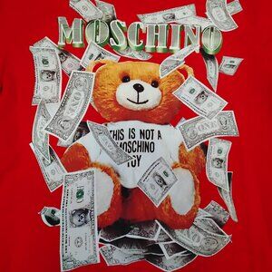 Moschino Couture Teddy Bear Not A Toy Long Sleeve T-Shirt